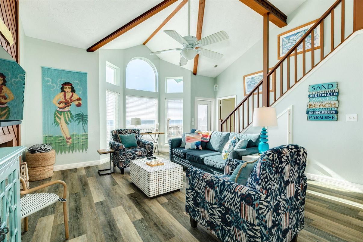 Interior, Living room, Wooden Beams, Wood Texture Flooring