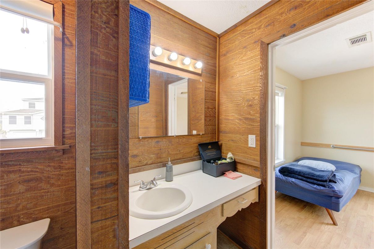 Bathroom, Interior, Wood Texture Flooring, Wooden Walls