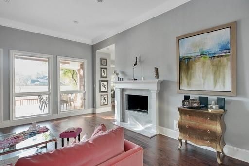 Fireplace, Interior, Wood Texture Flooring