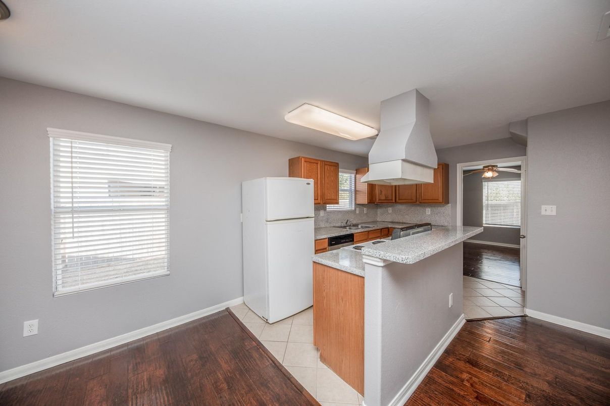 Interior, Kitchen, Wood Texture Flooring