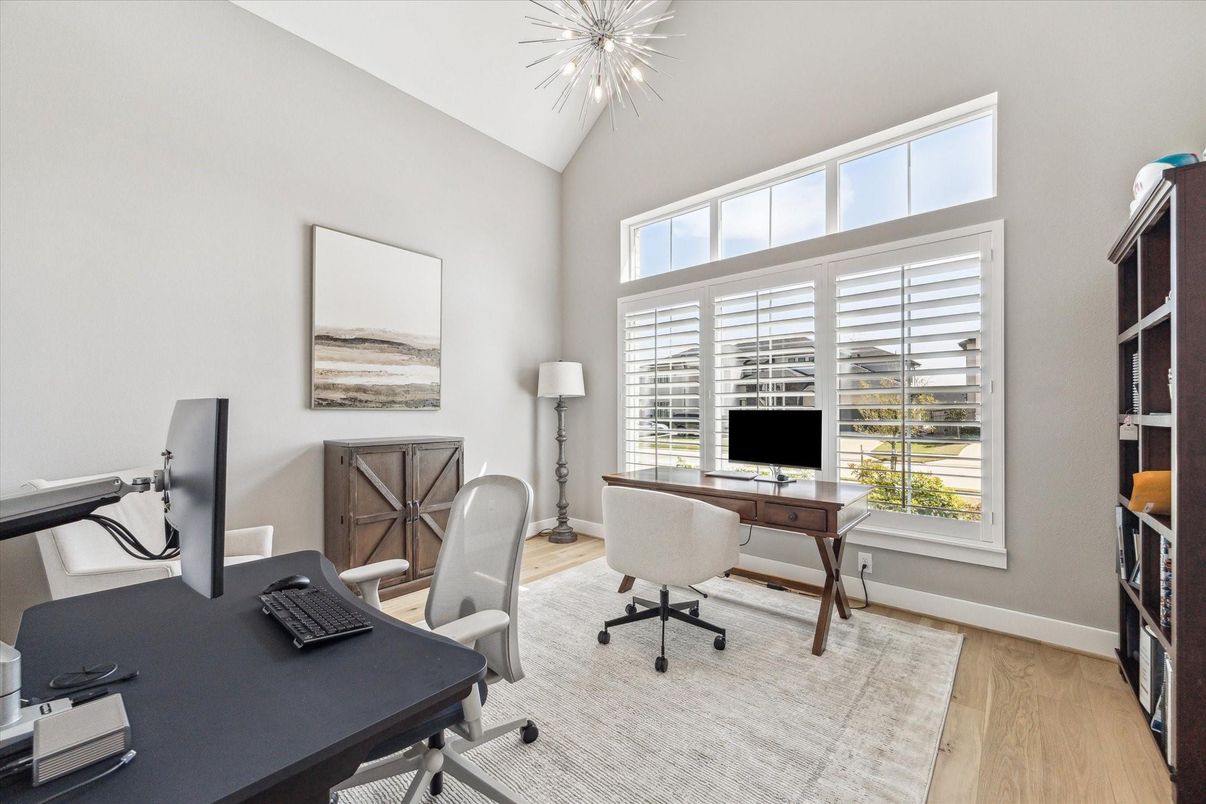Home Office, Interior, Wood Texture Flooring