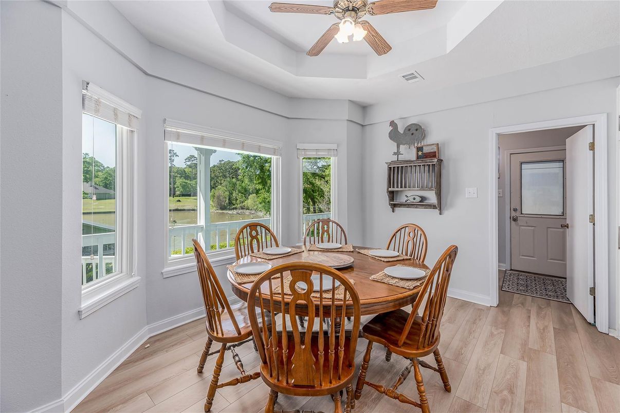 Dining room, Interior, Wood Texture Flooring