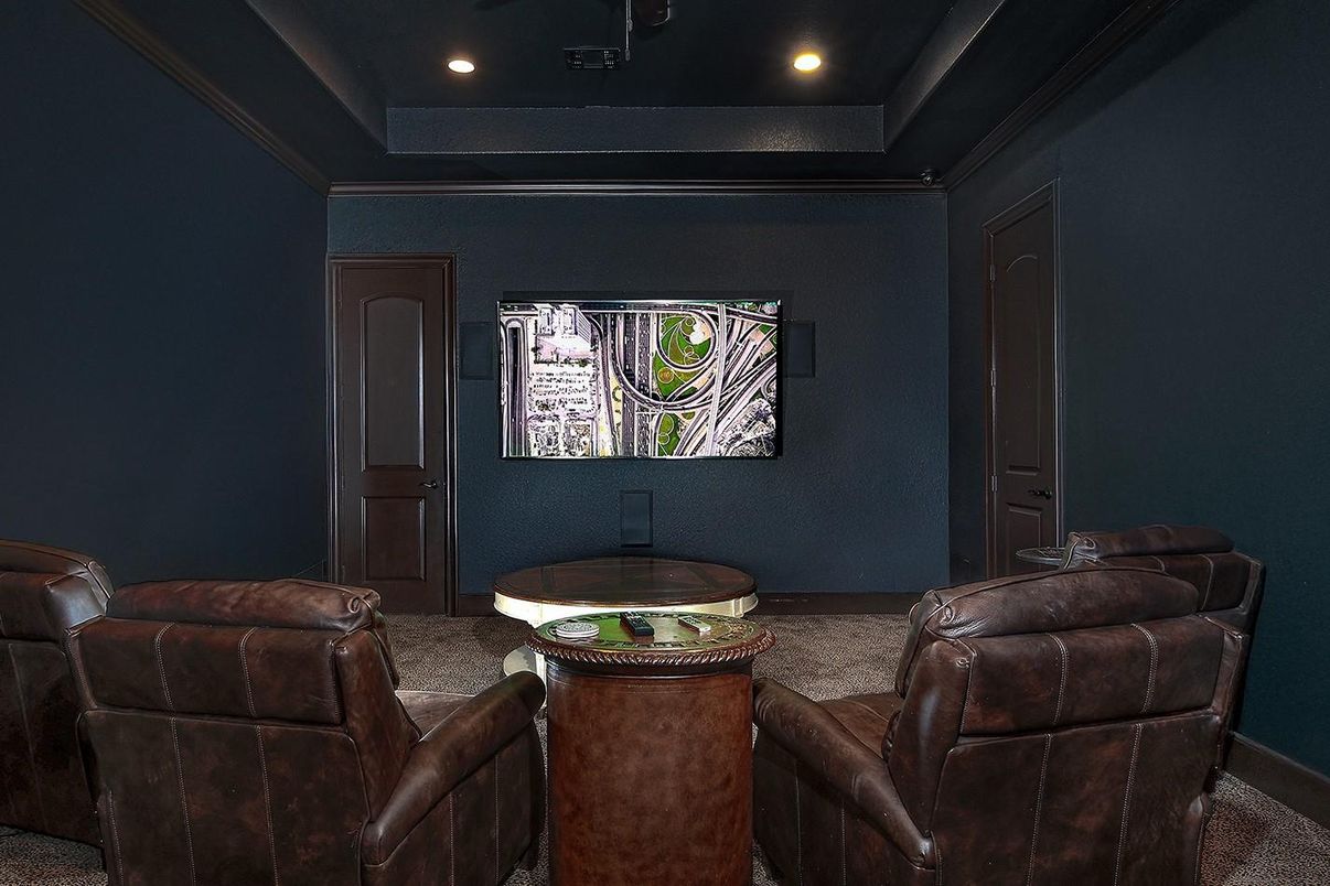 Interior, Projection Screen, Recessed Lighting, Theatre Room