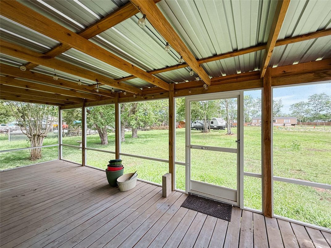 Interior, Sun Room, Wooden Beams, Wood Texture Flooring