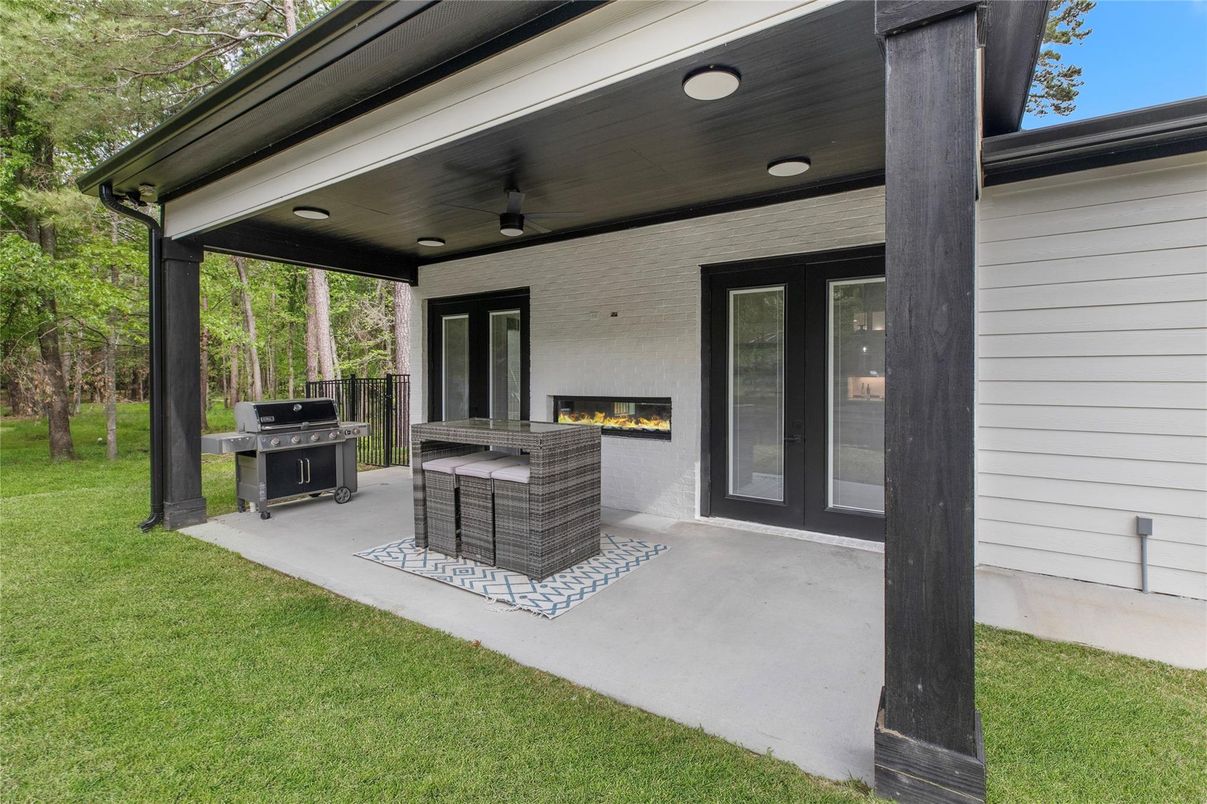 Backyard, Exterior, Fireplace