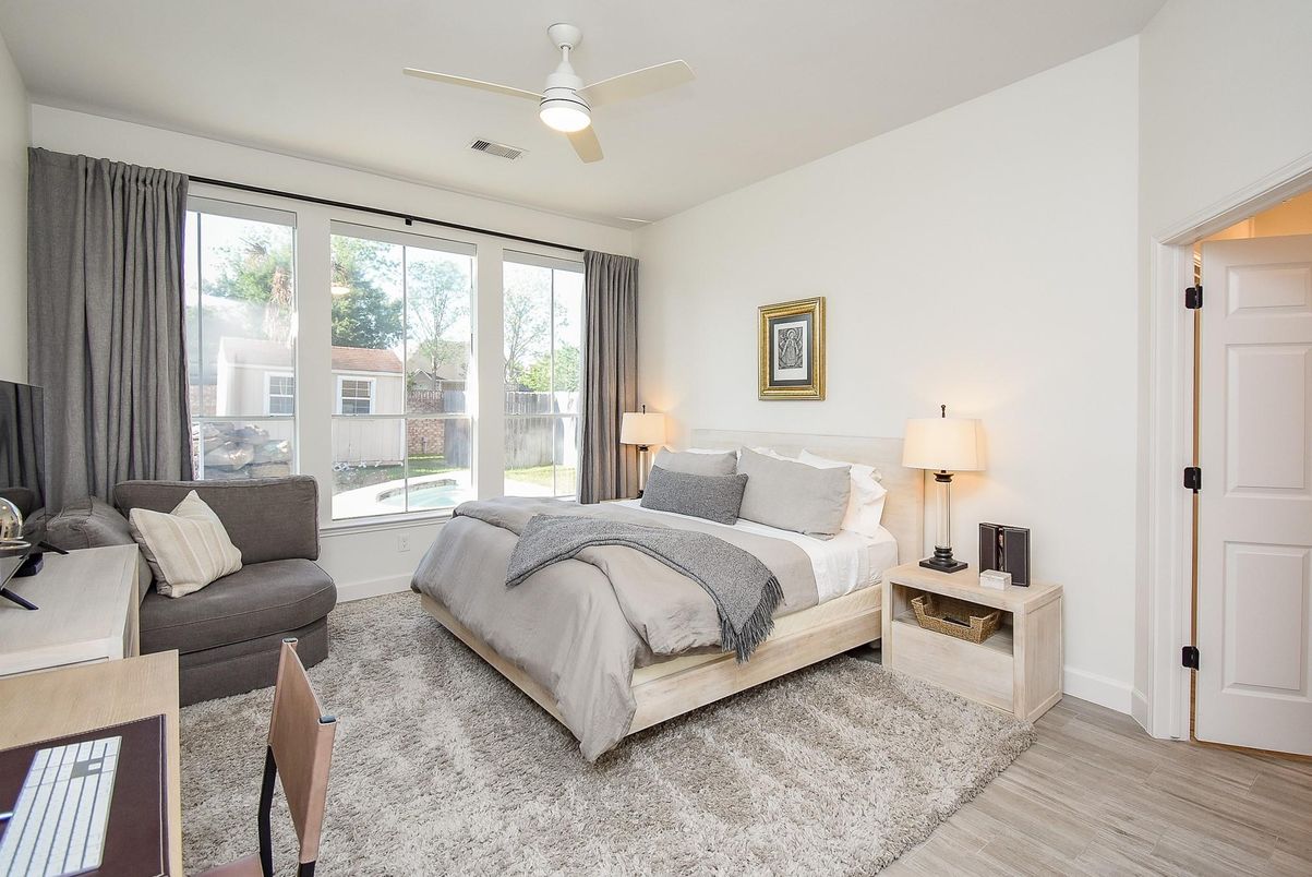 Bedroom, Interior, Wood Texture Flooring