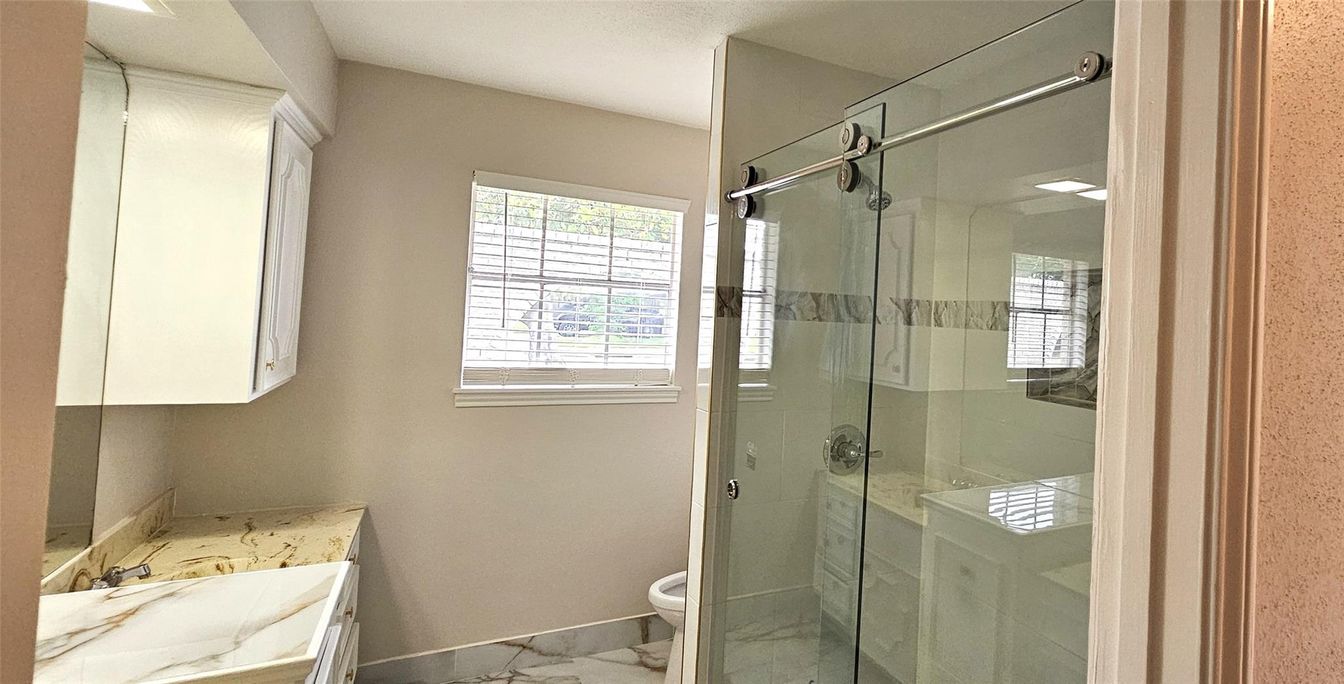 Bathroom, Glass Shower, Interior, Marble