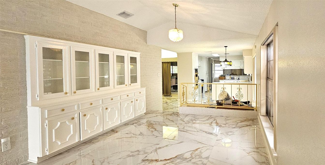 Interior, Kitchen, Marble, Pendant Lights