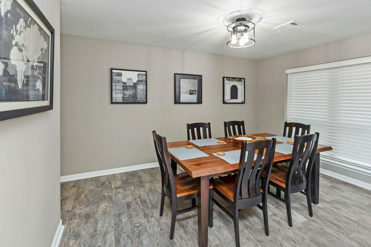 Dining room, Interior, Wood Texture Flooring