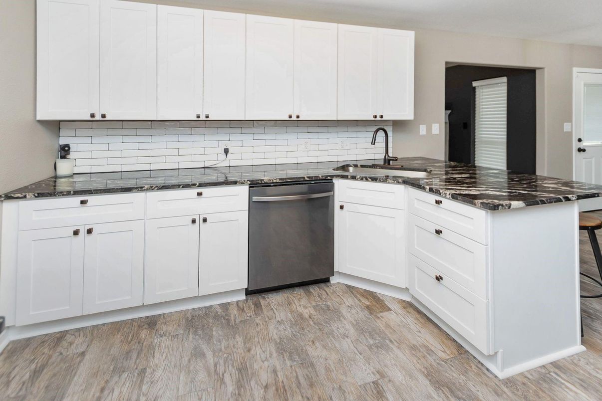 Interior, Kitchen, Wood Texture Flooring