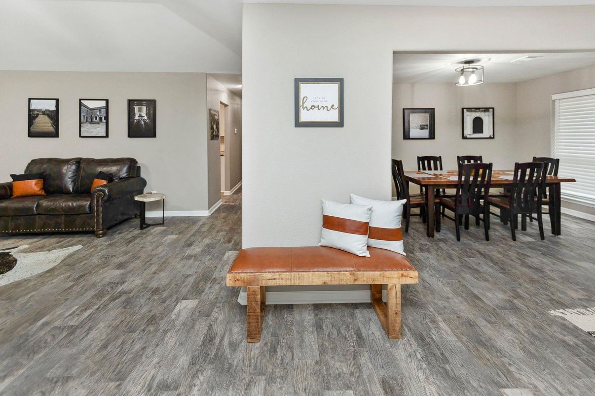 Dining room, Interior, Wood Texture Flooring
