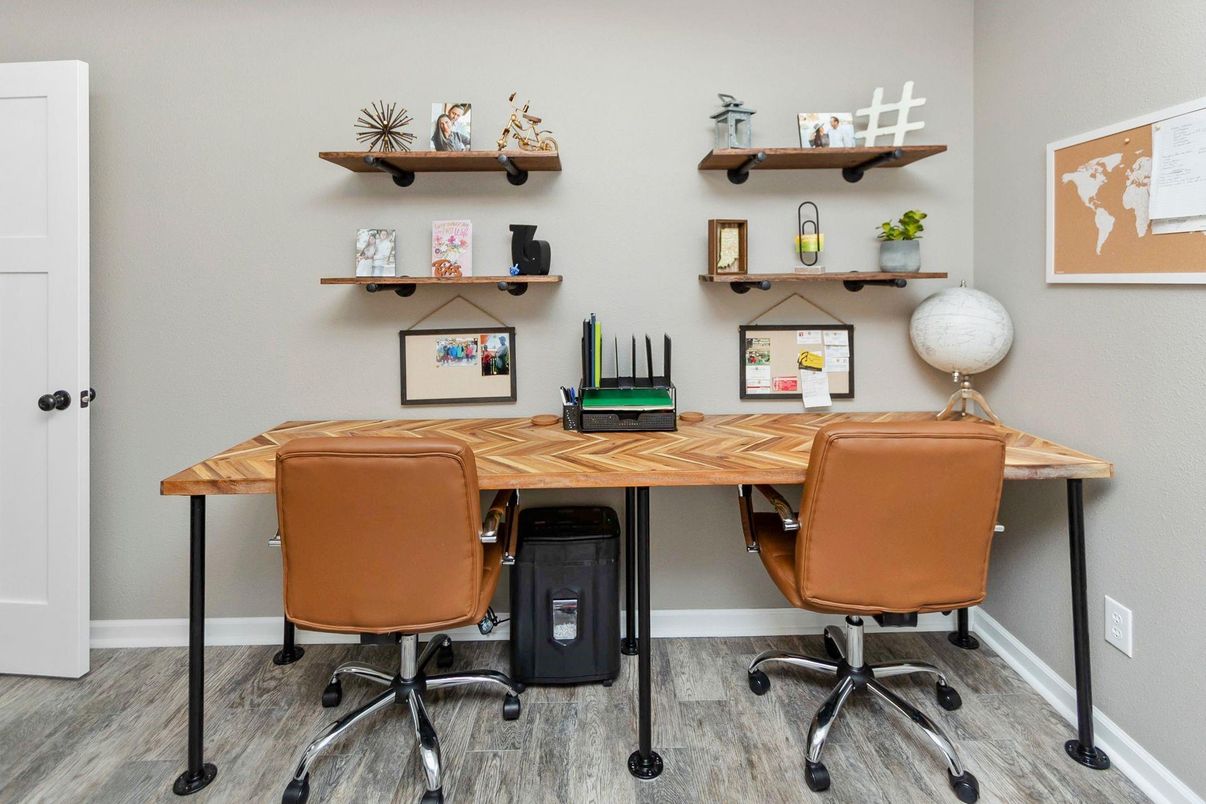Home Office, Interior, Wood Texture Flooring