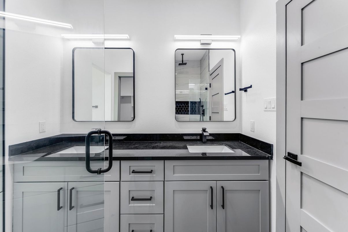 Bathroom, Dual Sink Vanities, Glass Shower, Interior