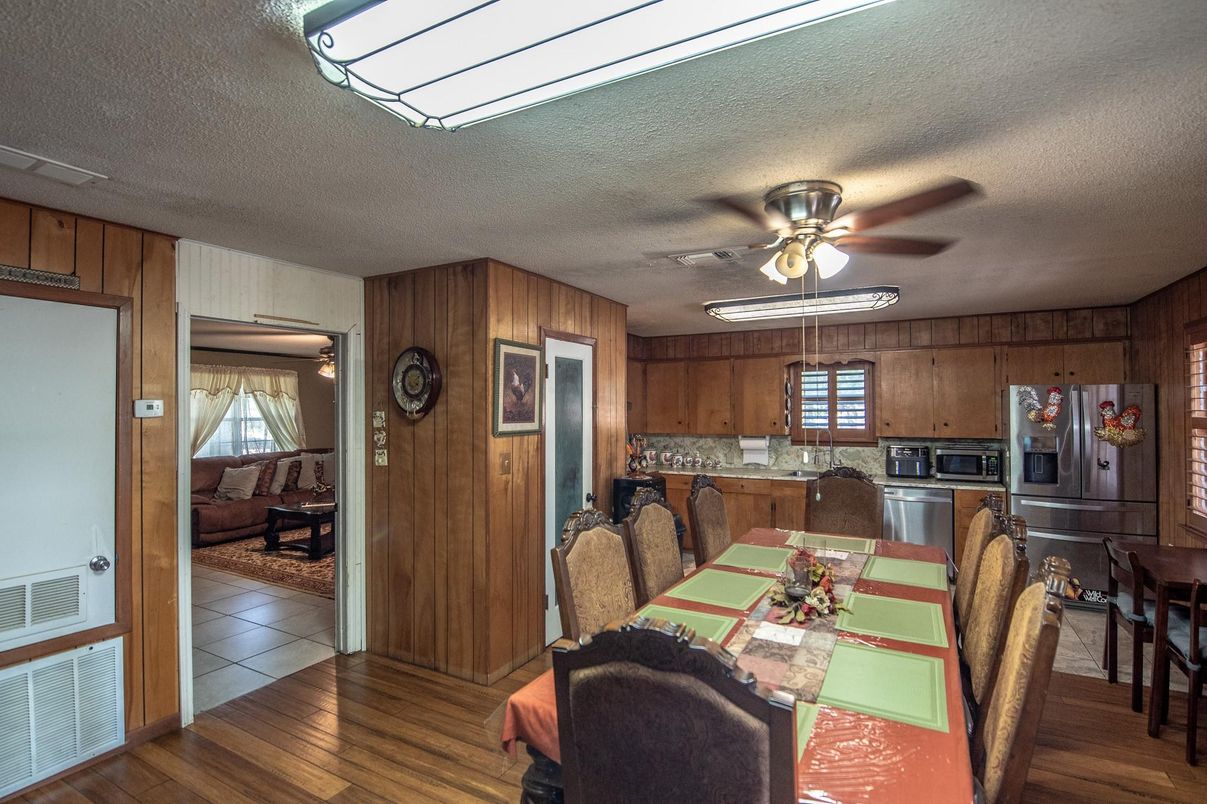 Dining room, Interior, Kitchen, Wood Texture Flooring, Wooden Walls
