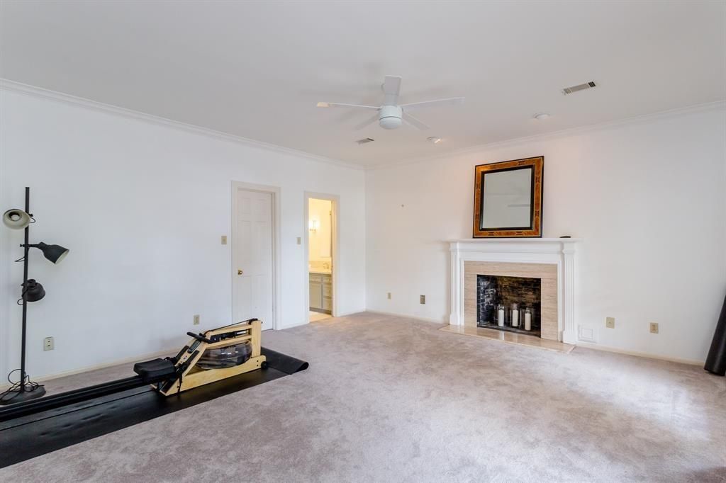 Empty room, Fireplace, Interior, Recessed Lighting
