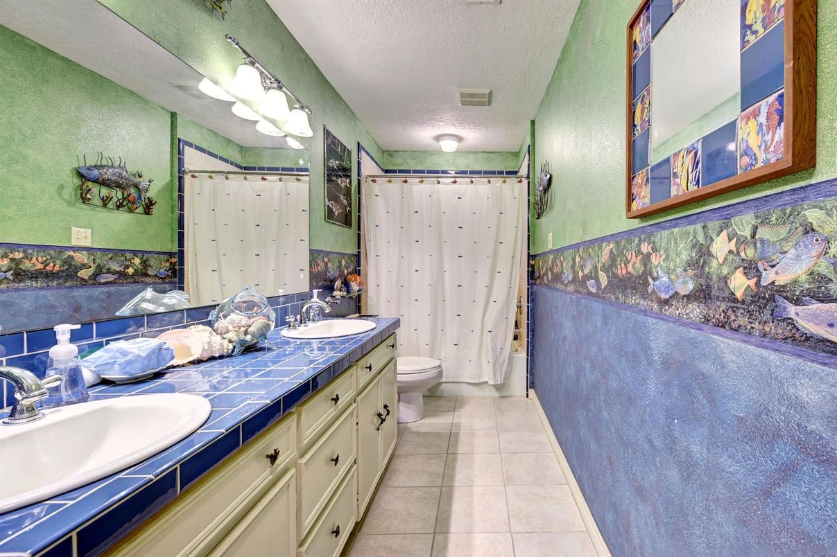 Bathroom, Dual Sink Vanities, Interior, Tile Countertops