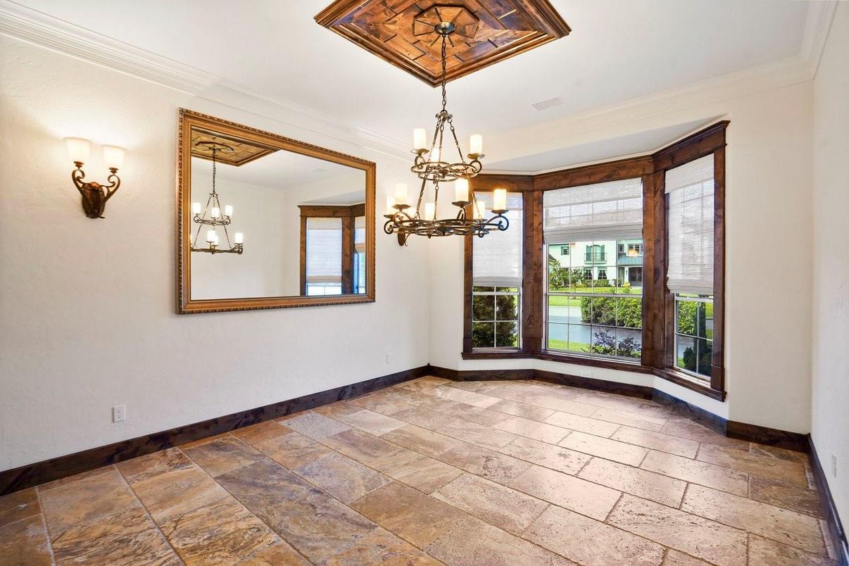 Chandelier, Empty room, Interior