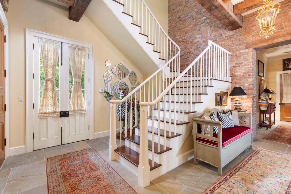 Interior, Stone Walls, Wooden Beams