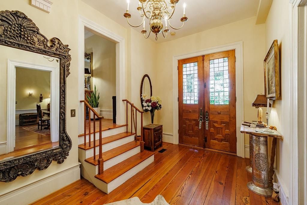 Chandelier, Interior, Wood Texture Flooring