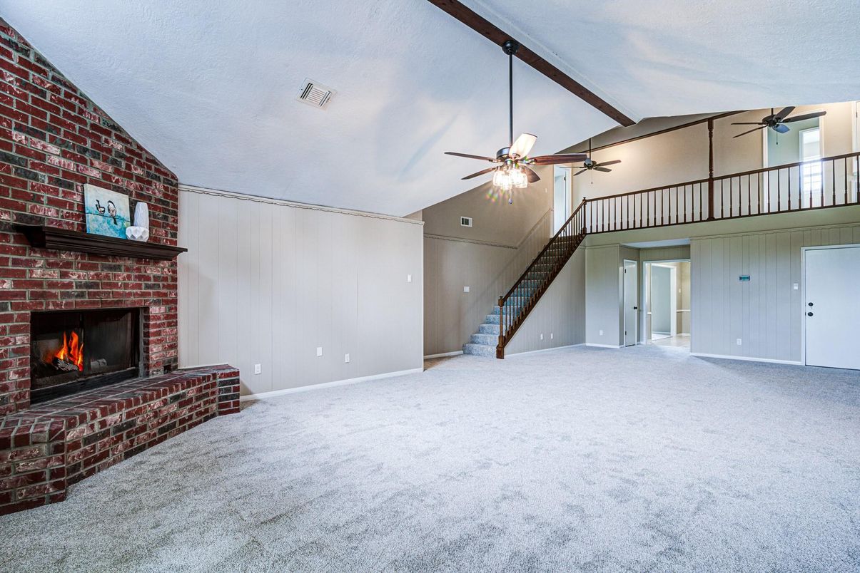 Fireplace, Interior, Stone Walls