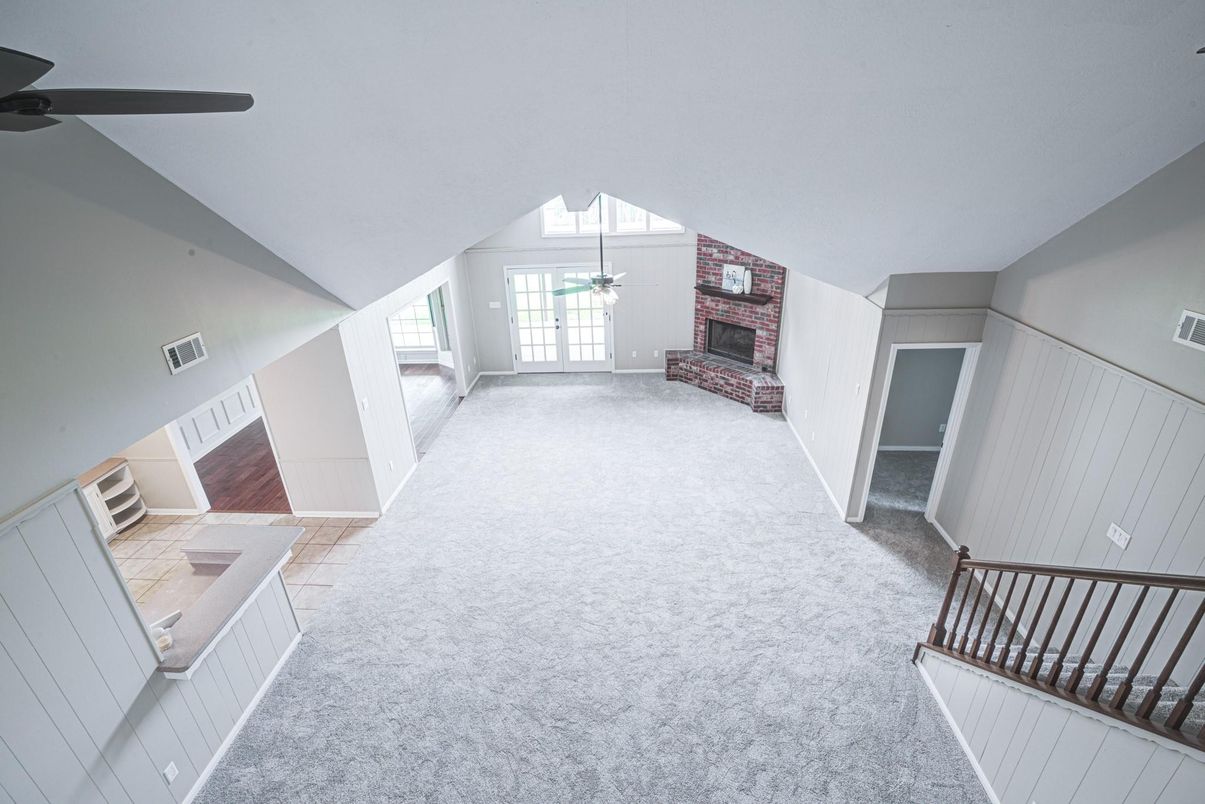 Empty room, Fireplace, Interior