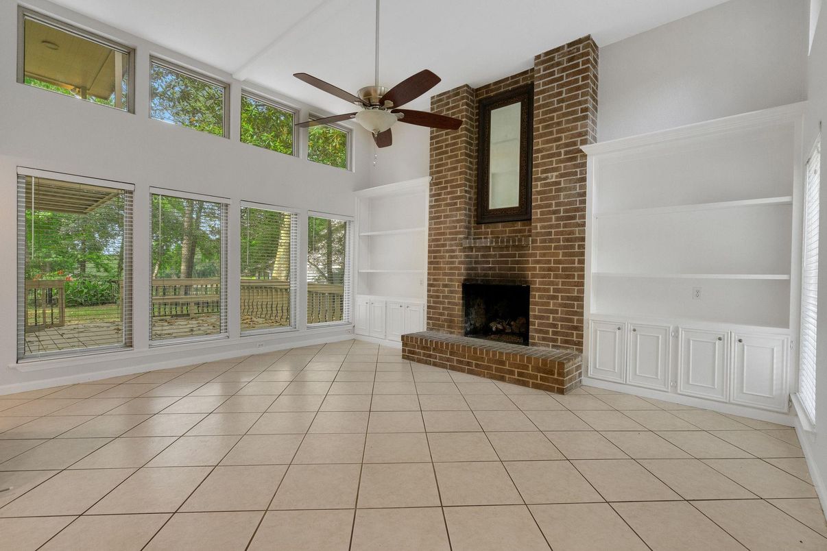 Empty room, Fireplace, Interior, Stone Walls
