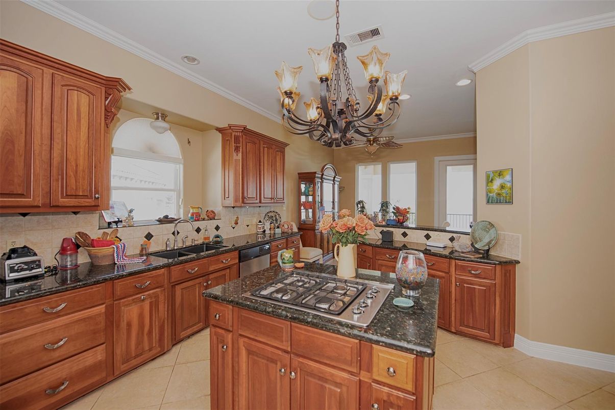 Chandelier, Interior, Kitchen, Recessed Lighting