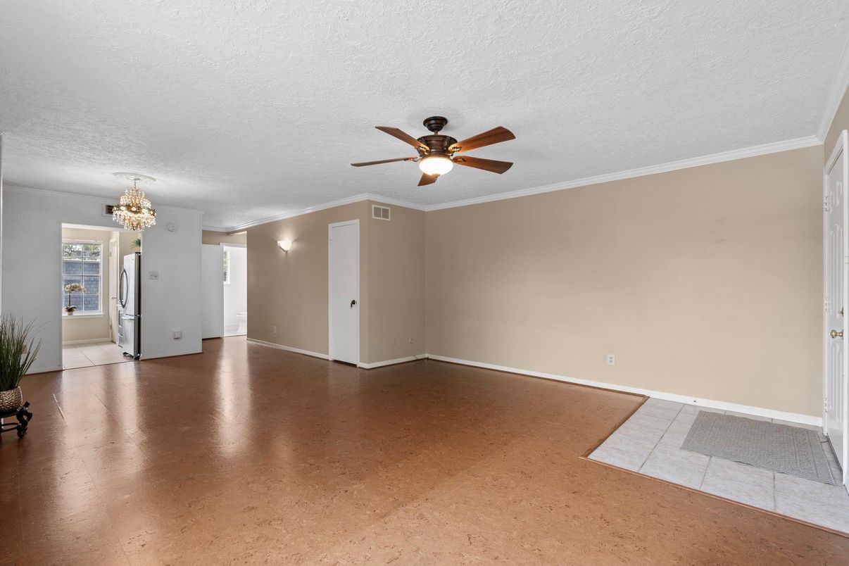 Chandelier, Empty room, Interior