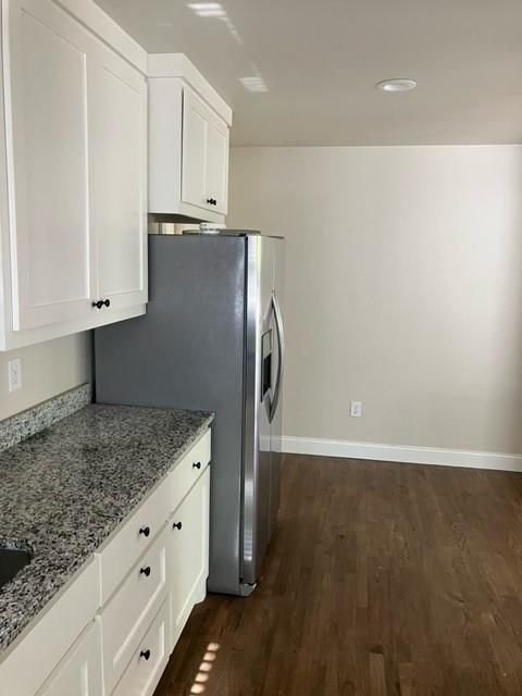 Interior, Kitchen, Recessed Lighting, Washer, Wood Texture Flooring