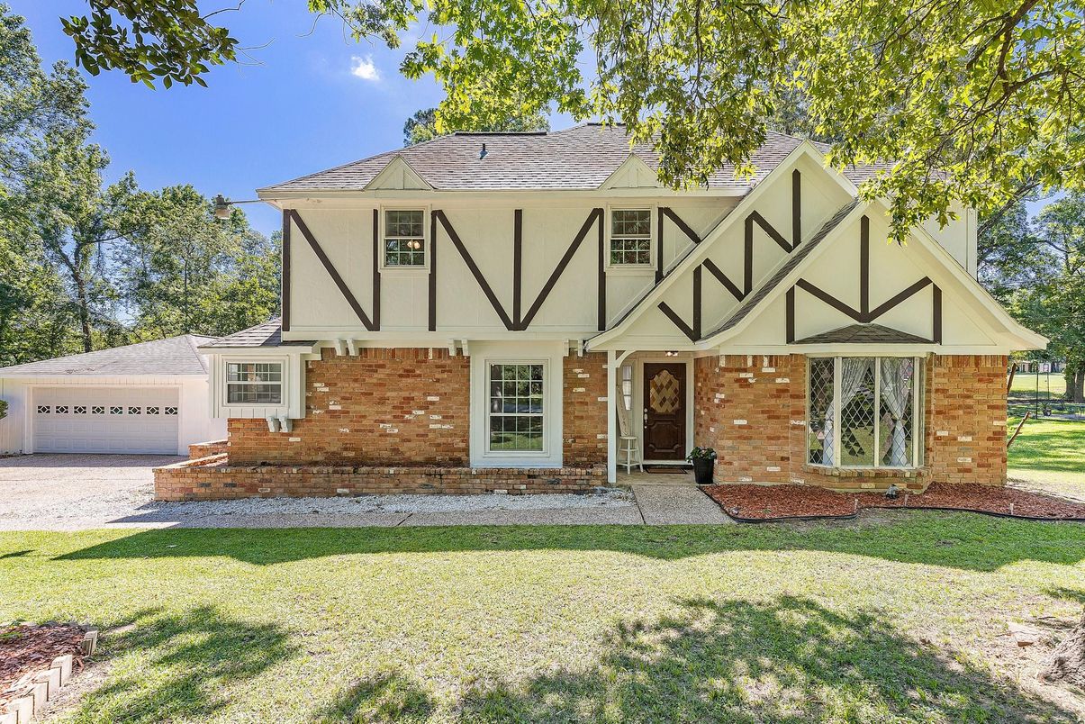 Attached, Exterior, Facade, Brick Facade, Tudor Revival