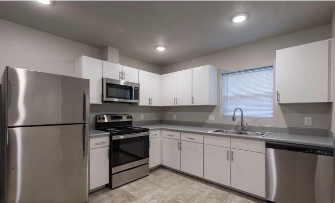 Interior, Kitchen, Recessed Lighting, Stainless Steel Appliances