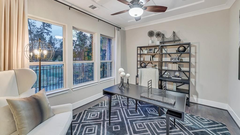 Home Office, Interior, Wood Texture Flooring