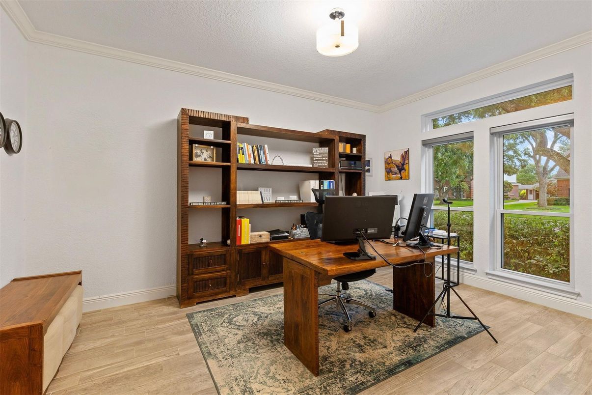 Home Office, Interior, Wood Texture Flooring