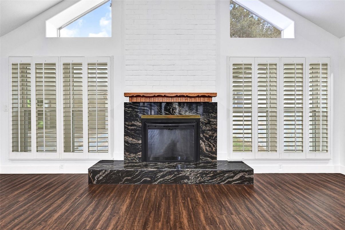 Fireplace, Interior, Wood Texture Flooring