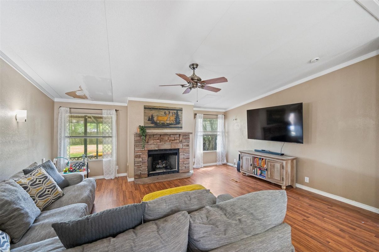 Fireplace, Interior, Living room, Wood Texture Flooring