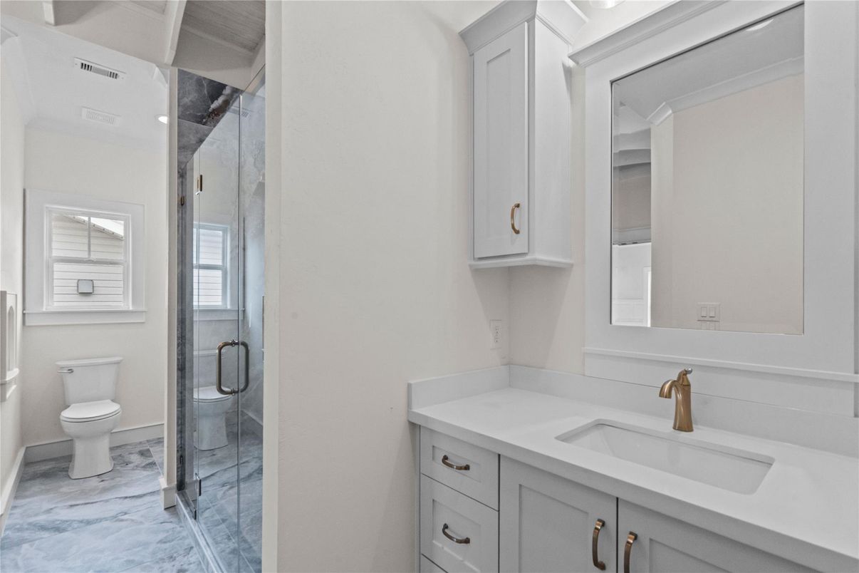 Bathroom, Glass Shower, Interior, Marble