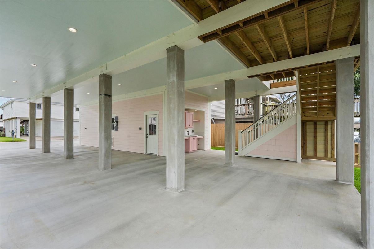 Interior, Recessed Lighting, Wooden Beams