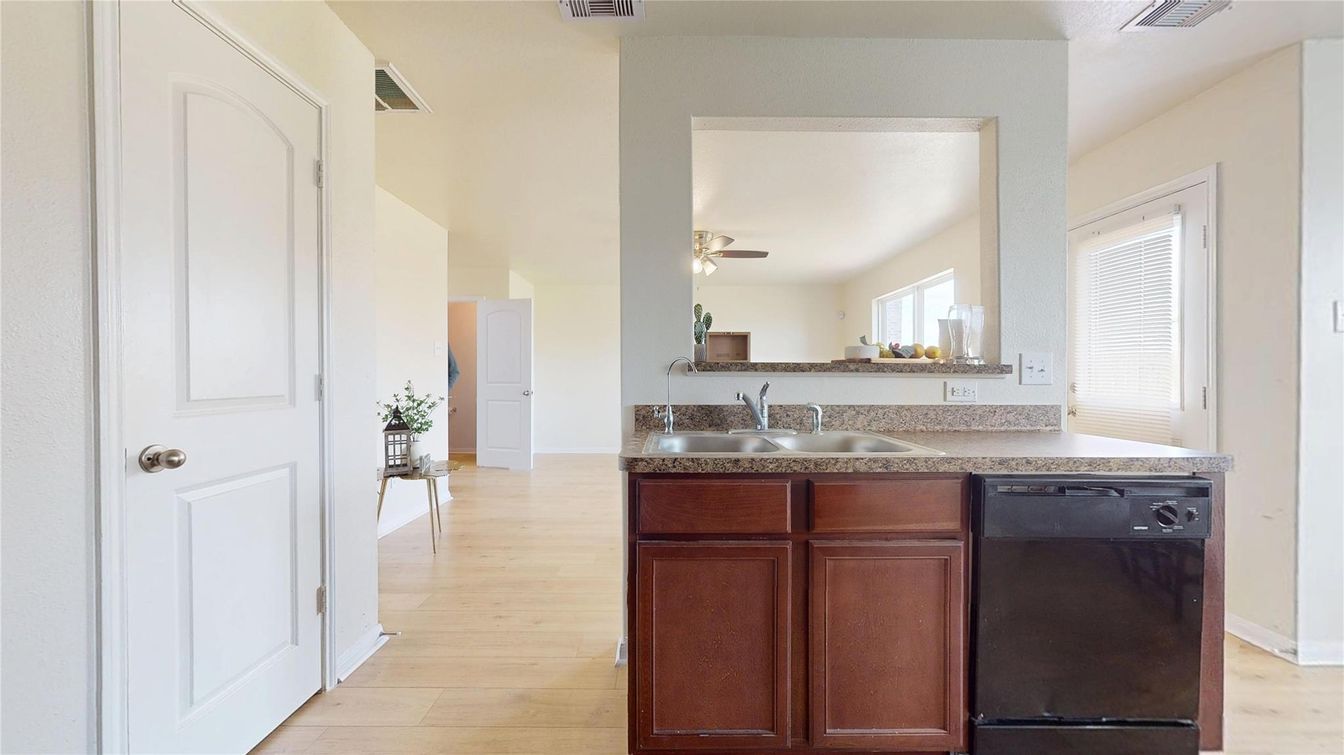 Interior, Kitchen, Wood Texture Flooring