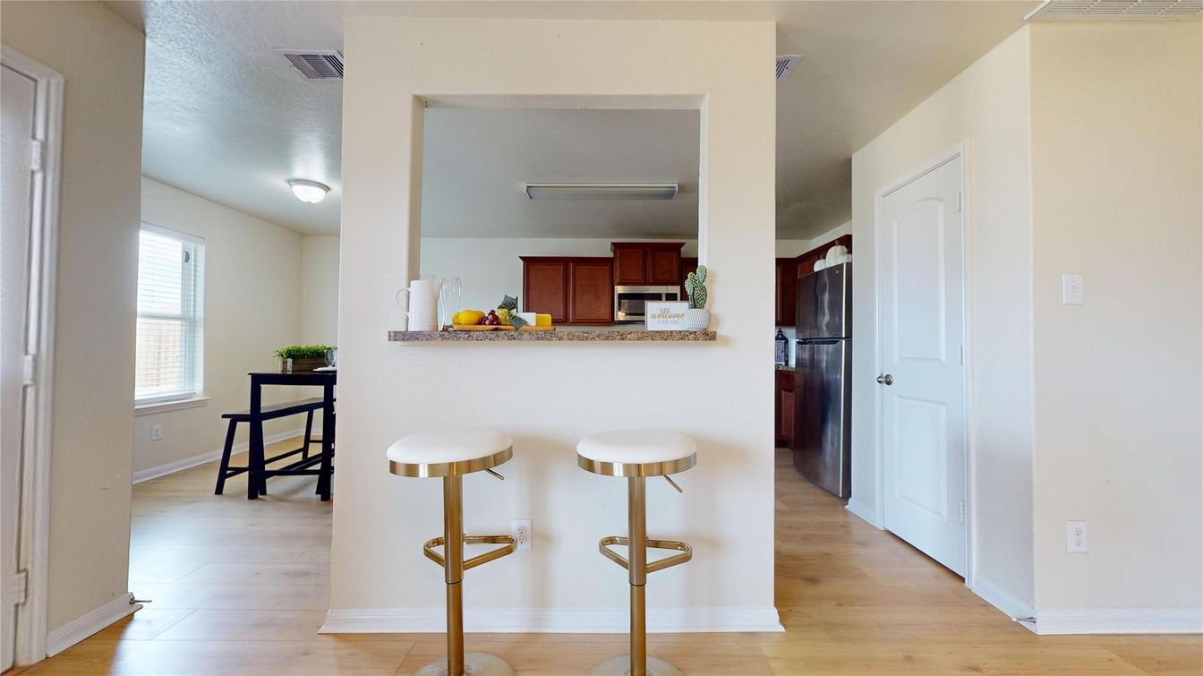 Interior, Kitchen, Wood Texture Flooring
