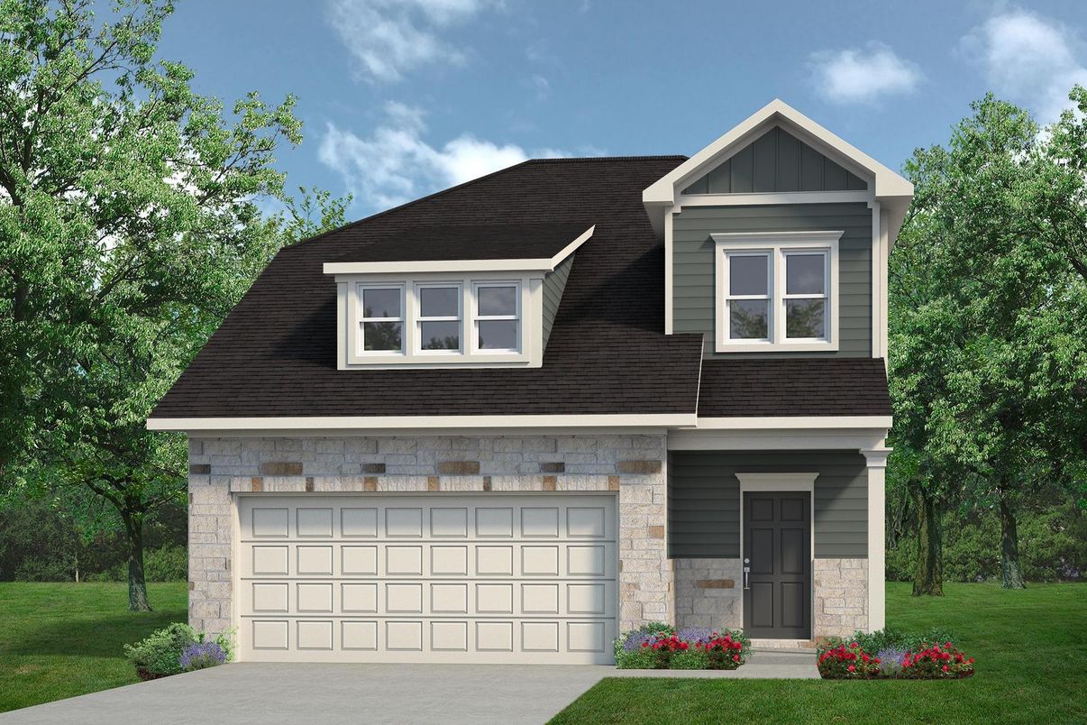 Attached, Exterior, Facade, American Craftsman