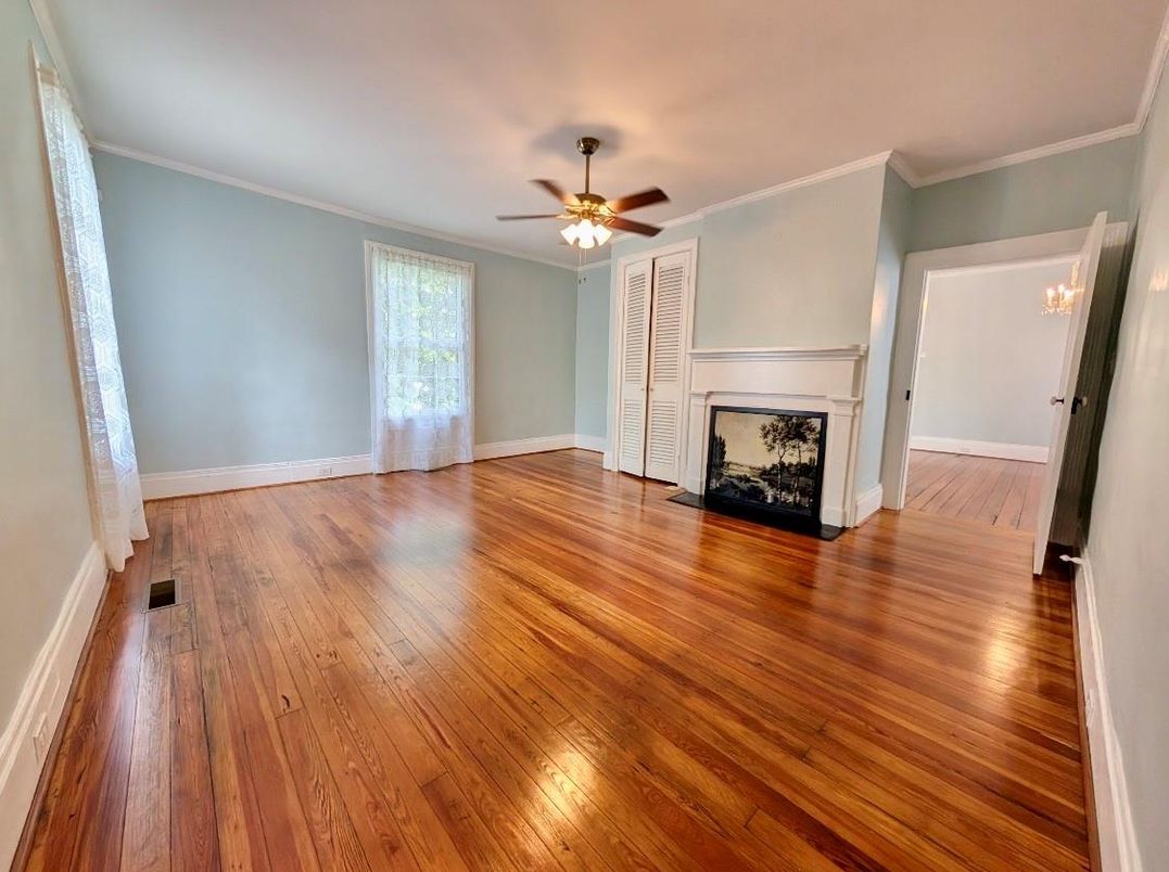 Empty room, Fireplace, Interior, Wood Texture Flooring