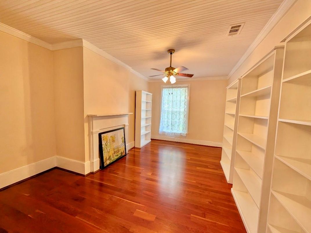 Empty room, Fireplace, Interior, Wood Texture Flooring