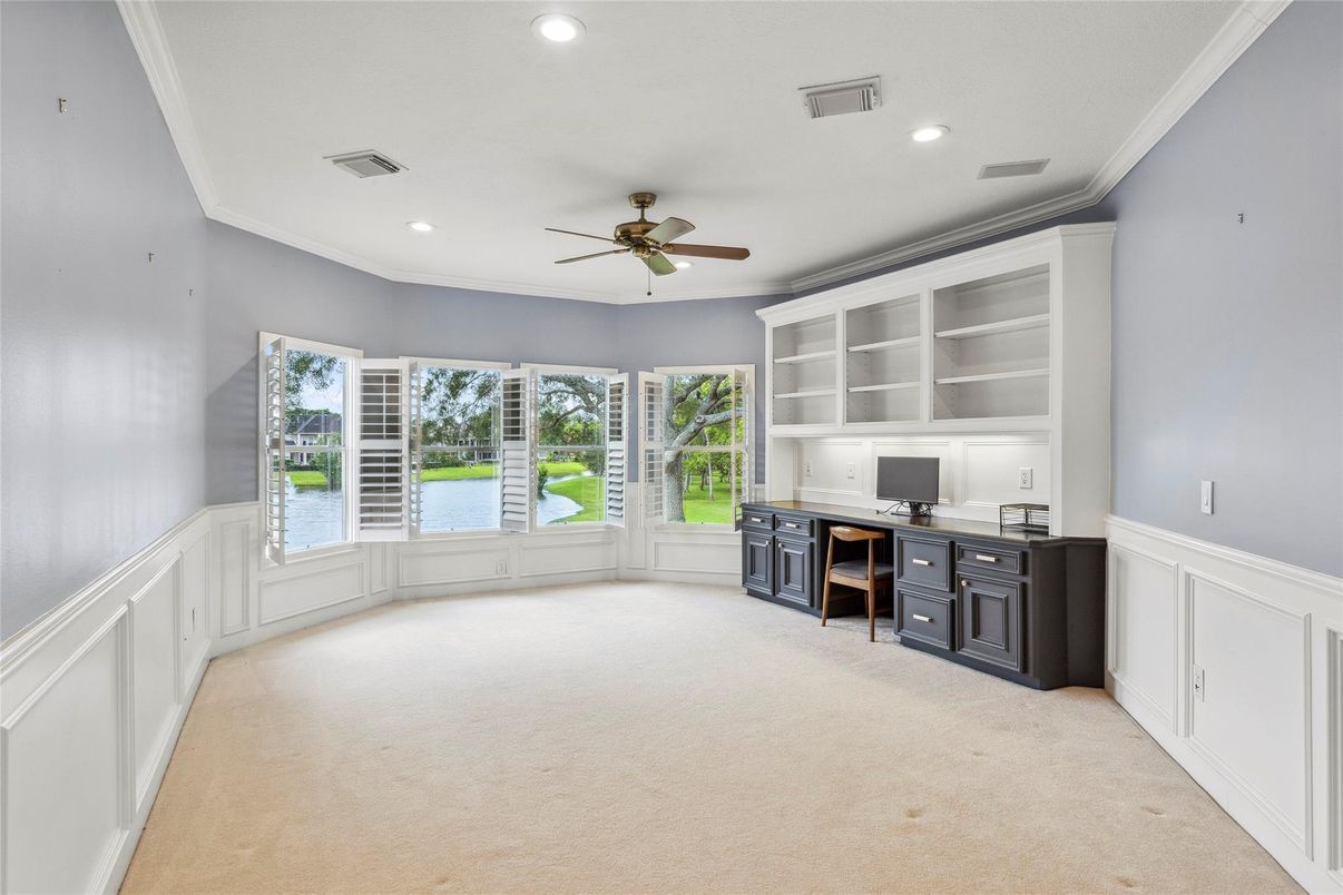 Home Office, Interior, Recessed Lighting