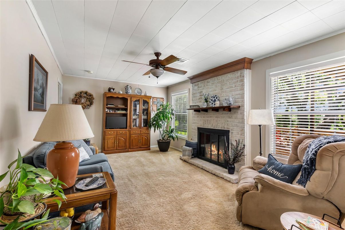 Fireplace, Interior, Living room, Stone Walls