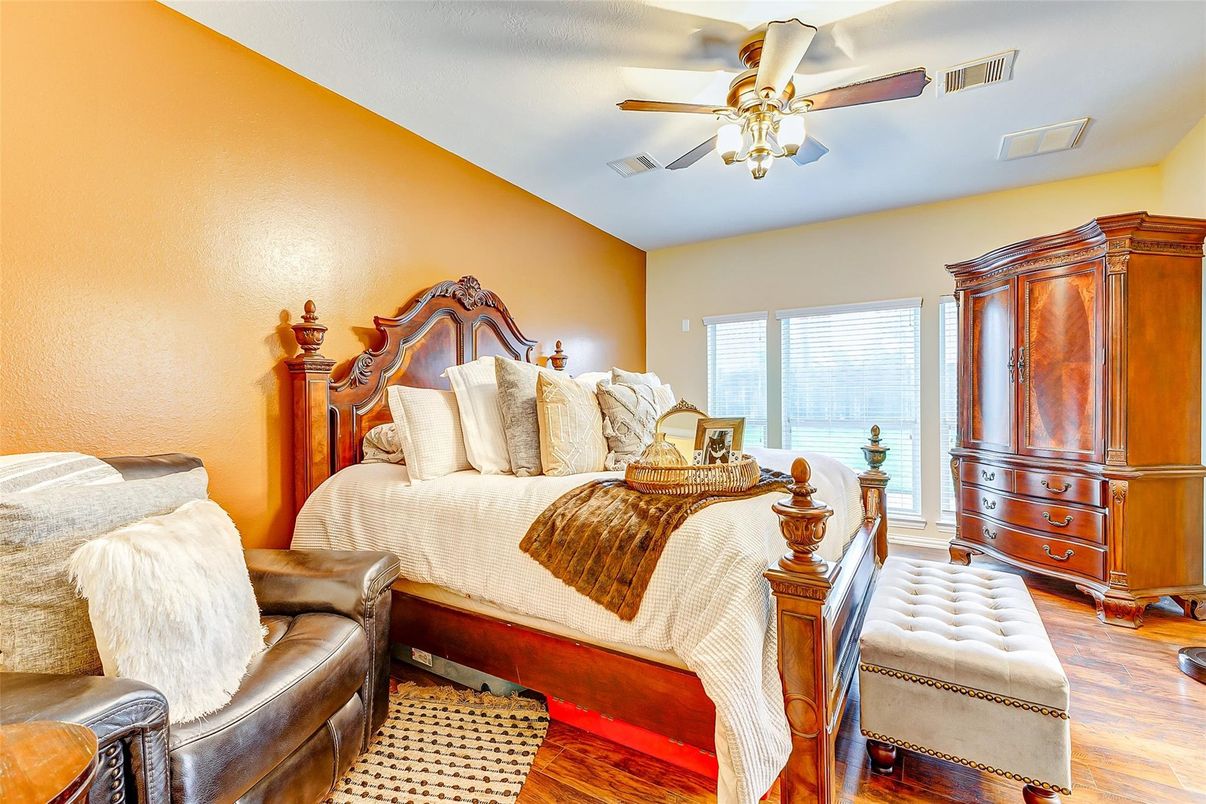 Bedroom, Interior, Wood Texture Flooring