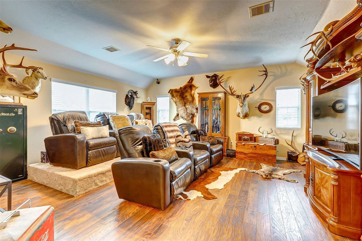 Home Theatre Room, Interior, Living room, Wood Texture Flooring
