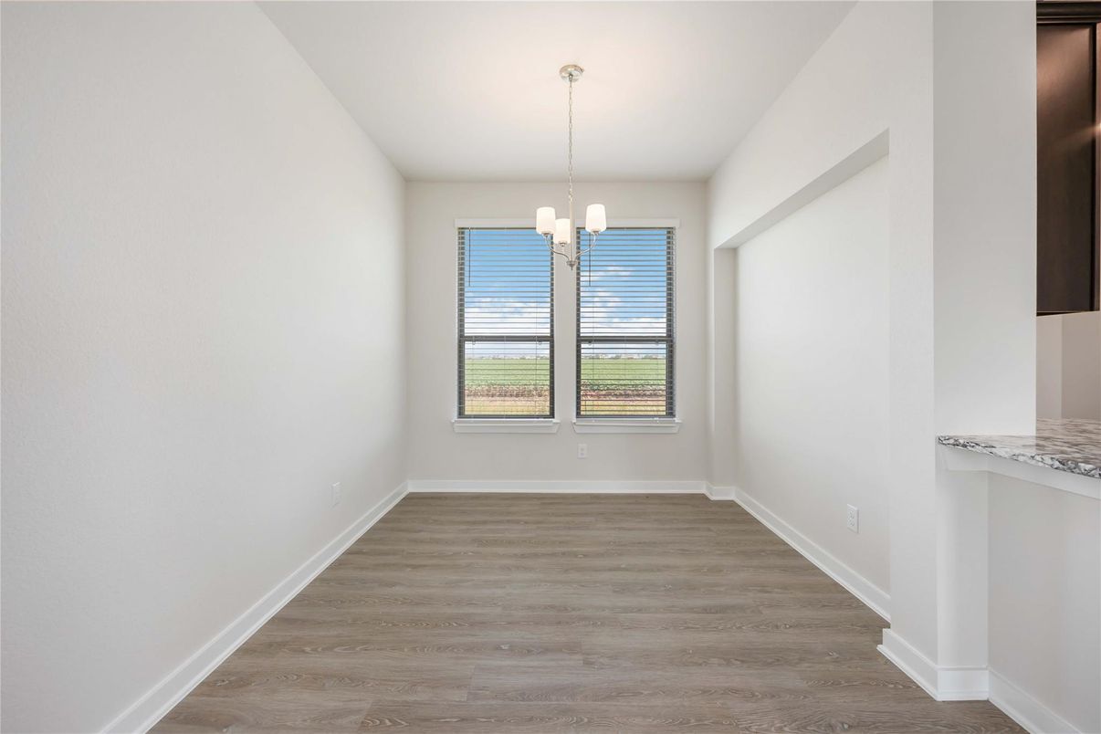 Chandelier, Empty room, Interior, Pendant Lights, Wood Texture Flooring