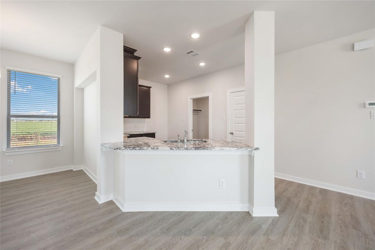 Bathroom, Interior, Recessed Lighting, Wood Texture Flooring