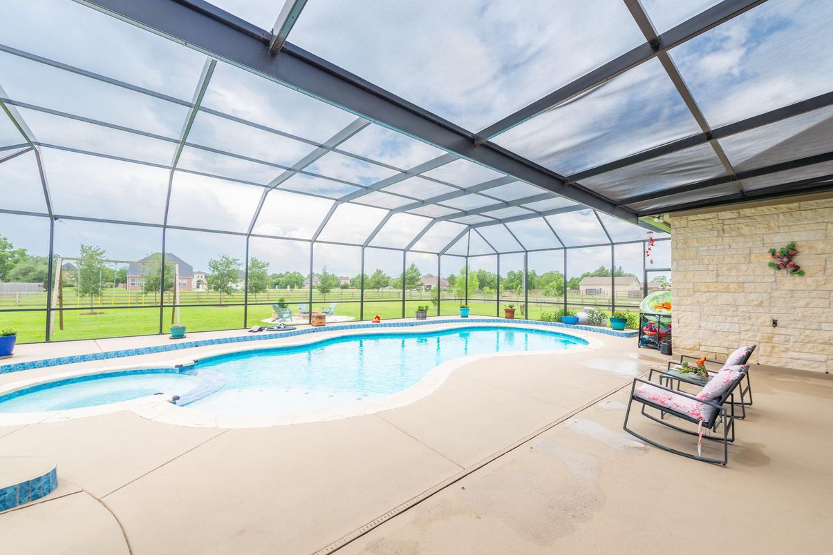 Glass Ceilings, Interior, Pool, Stone Walls, Sun Room