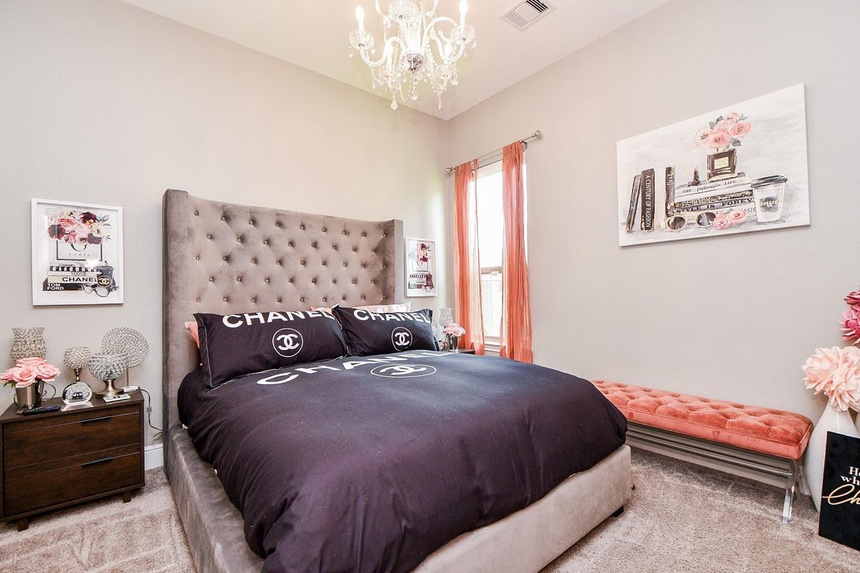 Bedroom, Chandelier, Interior